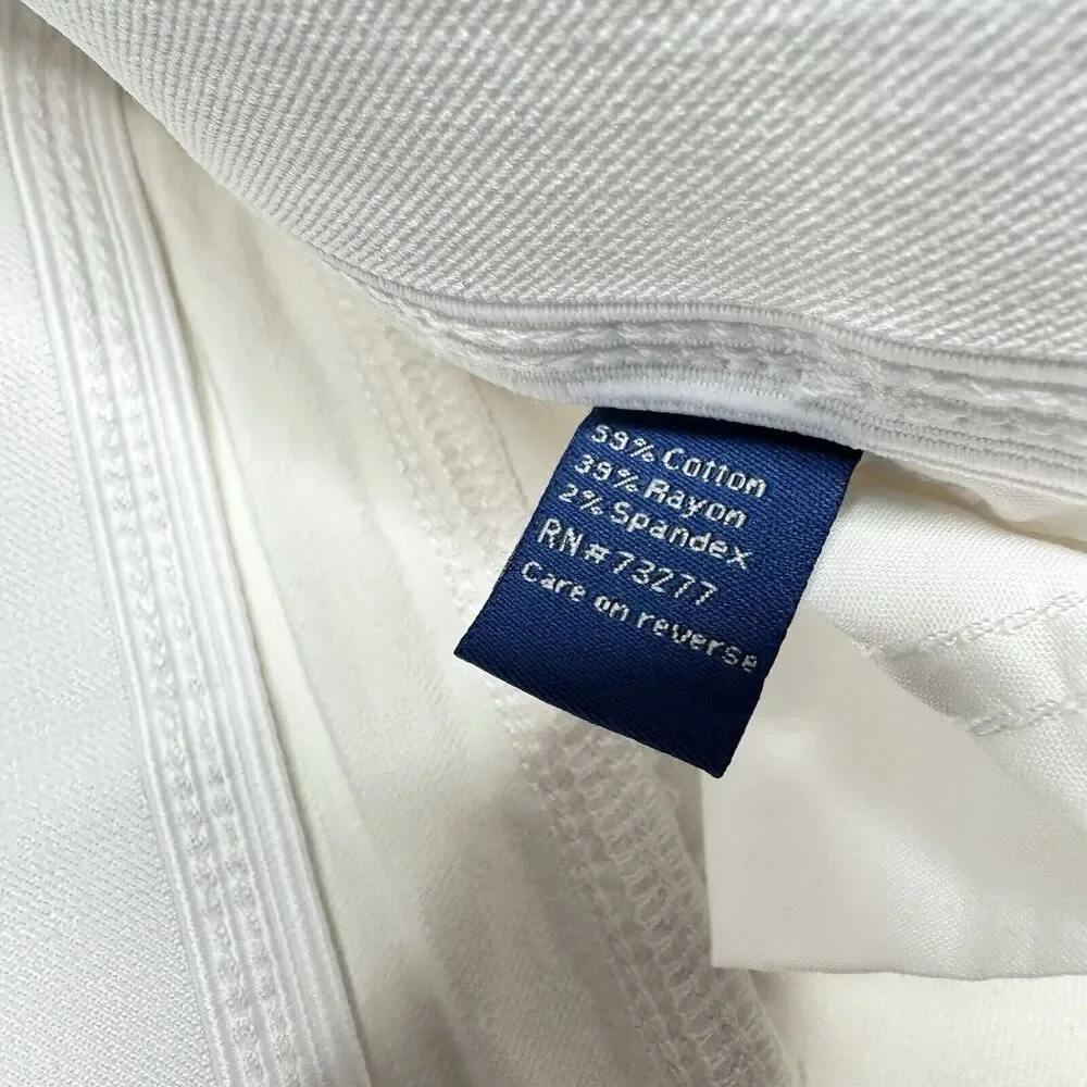Apt 9 Jeans Womens 12 Bootcut Tummy Control White Stretch Denim Comfort Preppy
